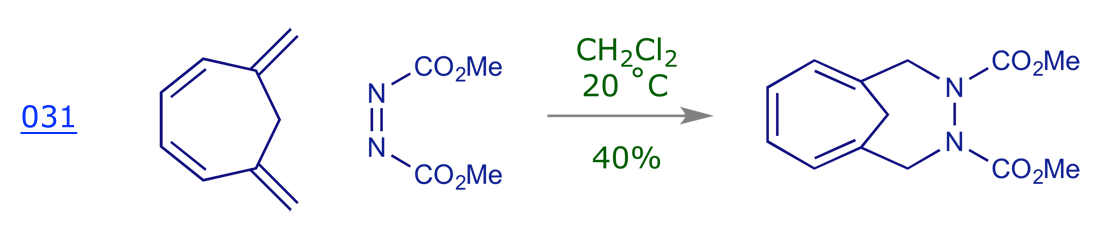 [π8s + π2s] Cycloaddition of 1,6-dimethylenecyclohepta-2,4-diene to dimethyl azodicarboxylate