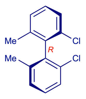 The structure of (<em>R</em>)-2,2'dichloro-6,6'-dimethylbiphenyl