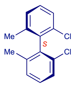 The structure of (<em>S</em>)-2,2'dichloro-6,6'-dimethylbiphenyl
