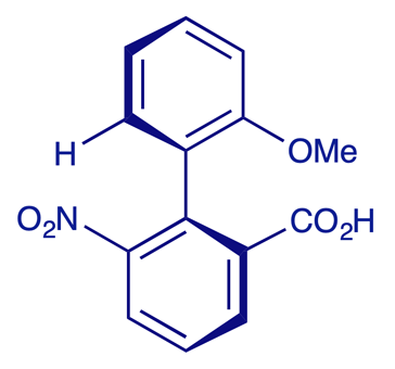 The structure of 2'-methoxy-6-nitrobiphenyl-2-carboxylic acid