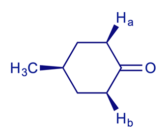Enantiotopic hydrogens 2-H and 6-H of 4-methylcyclohexanone